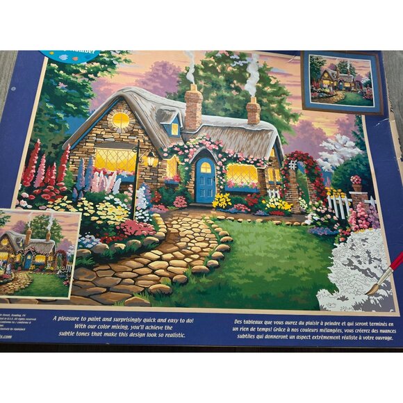 Dimensions PaintWorks Twilight Cottage Paint-By-Number Kit - Picture 3 of 5
